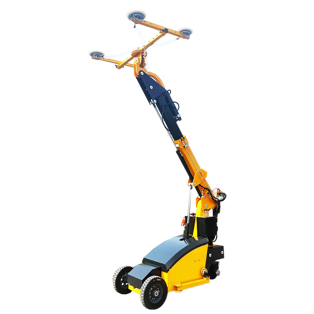 Electric vacuum glass lifter lifting a glass panel