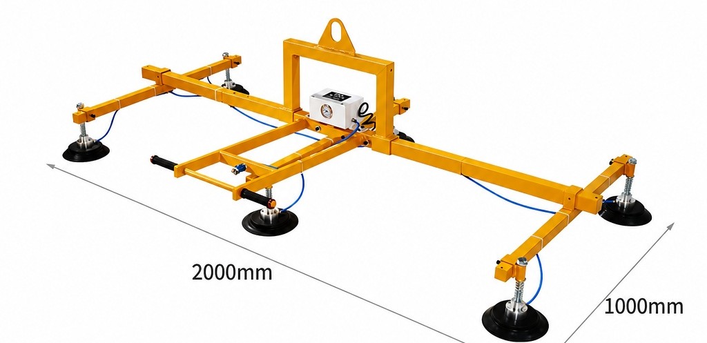 Pneumatic plate and panel vacuum lifter